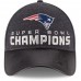 Men's New England Patriots New Era Heathered Black Super Bowl LI Champions Trophy Collection Locker Room 9FORTY Adjustable Hat 2692262